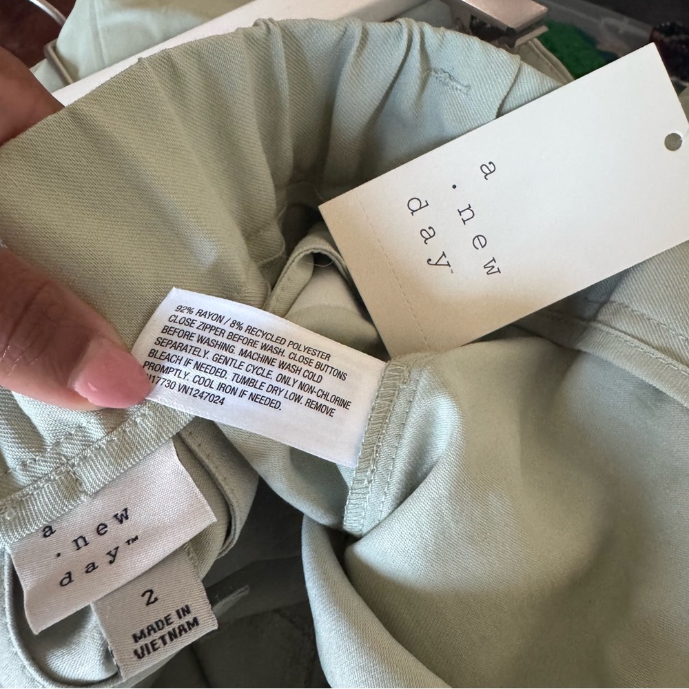 A New Day Sage Green Vest and Shorts Set - Picture 8 of 8